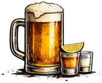 Beer and shots